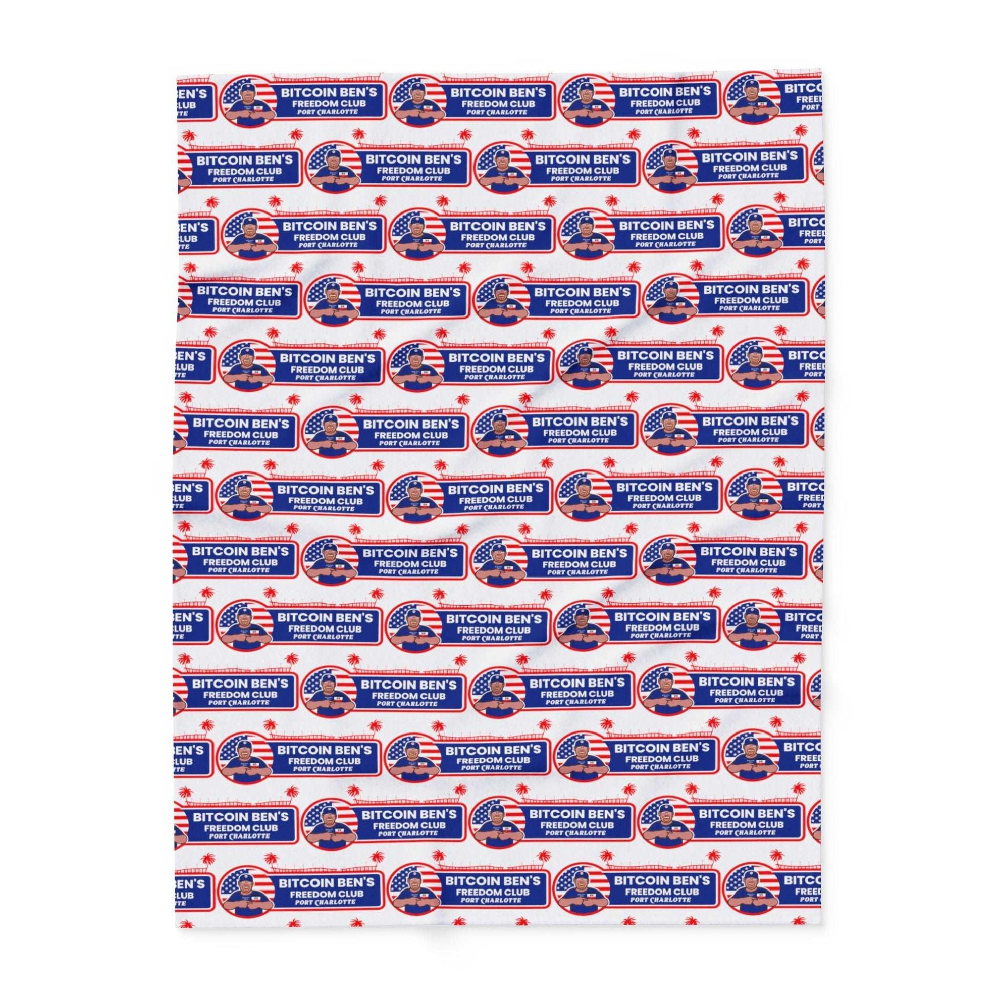 Bitcoin Ben Freedom Club Arctic Fleece Blanket - Miniaday Designs, LLC.