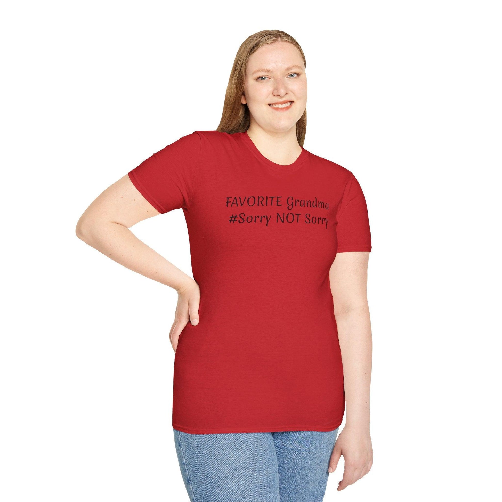 FAVORITE GRANDMA Unisex Softstyle T-Shirt - Miniaday Designs, LLC.