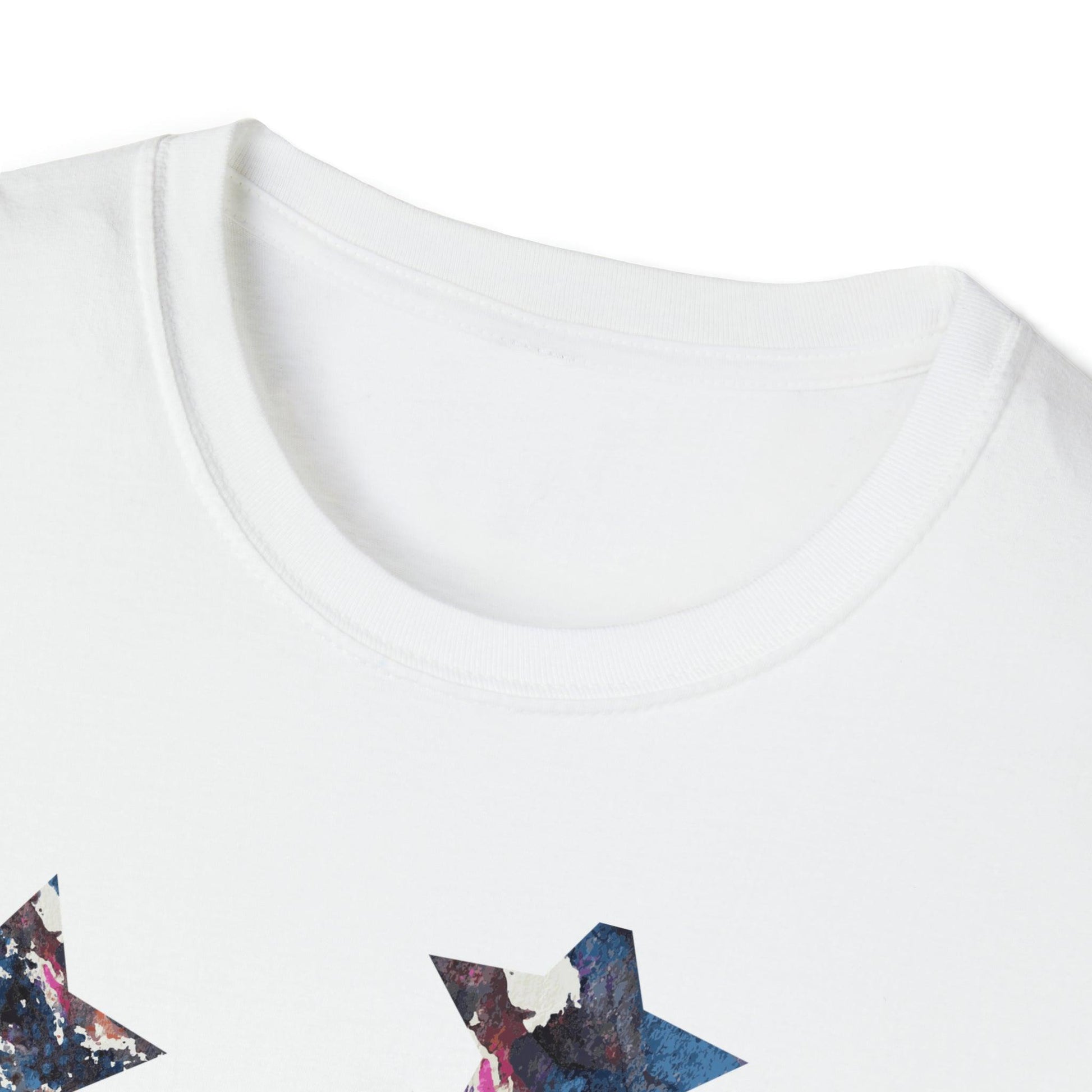 Miniaday Designs Stars Multicolor Unisex Softstyle T-Shirt - Miniaday Designs, LLC.