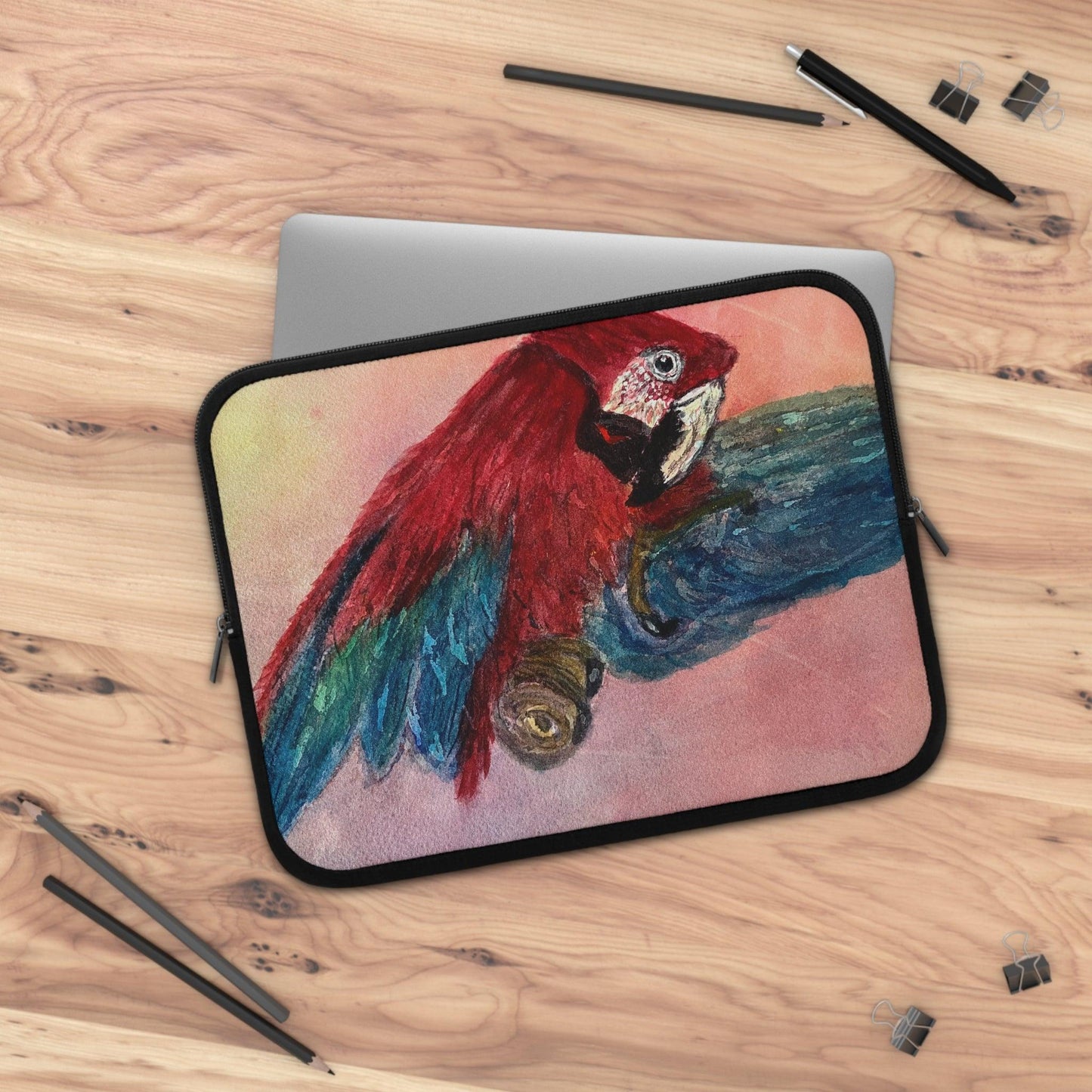 Miniaday Designs Parrot Laptop Sleeve Unisex Multicolor - Miniaday Designs, LLC.