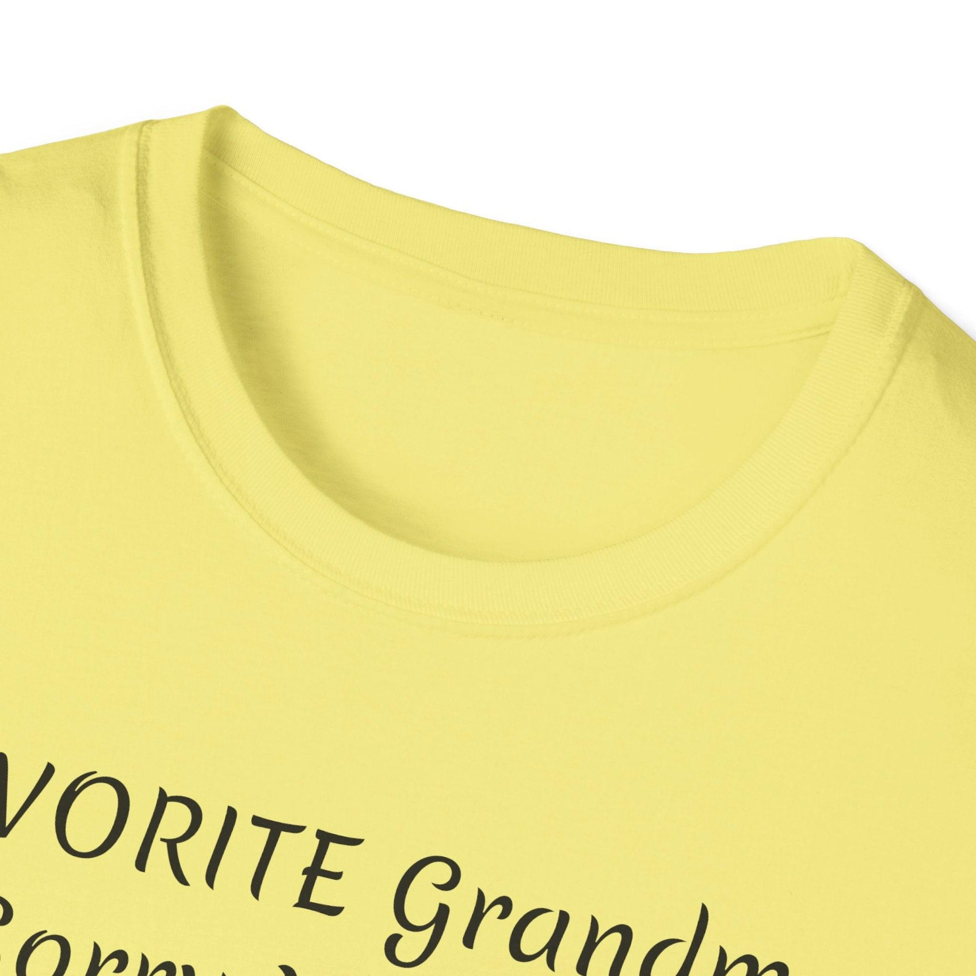 FAVORITE GRANDMA Unisex Softstyle T-Shirt - Miniaday Designs, LLC.