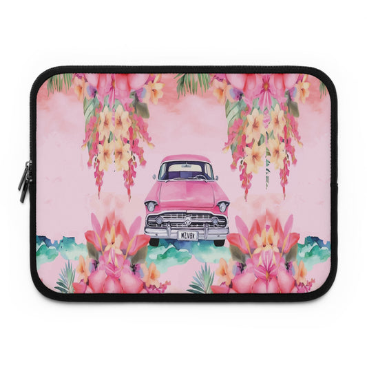 Pink Paradise Roadtrip Collection by Miniaday Designs, LLC. Laptop Sleeve - Miniaday Designs, LLC.