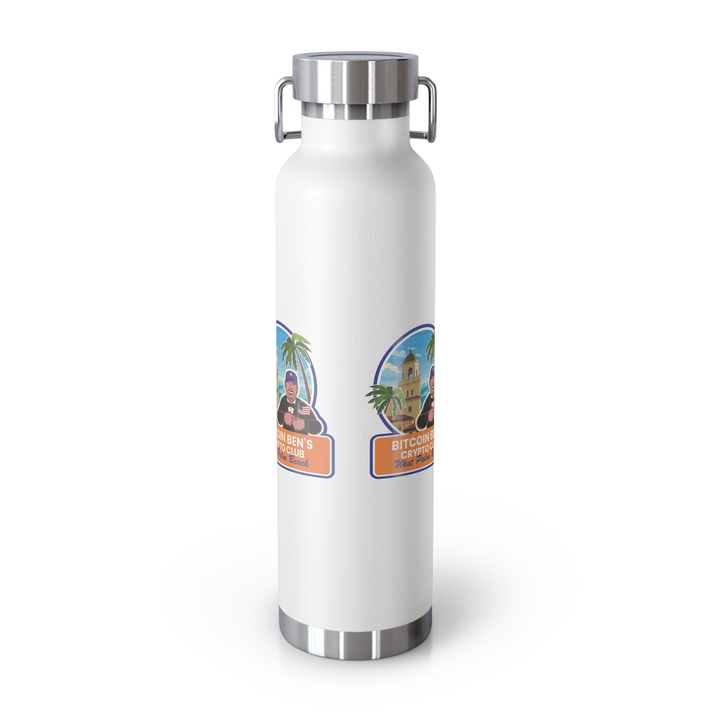 BBCC West Palm Beach Club Copper Vacuum Insulated Bottle, 22oz