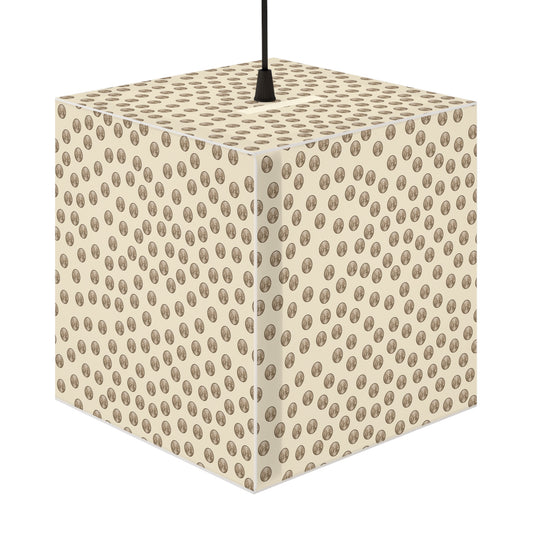 Bitcoin Gold on Beige Light Cube Lamp