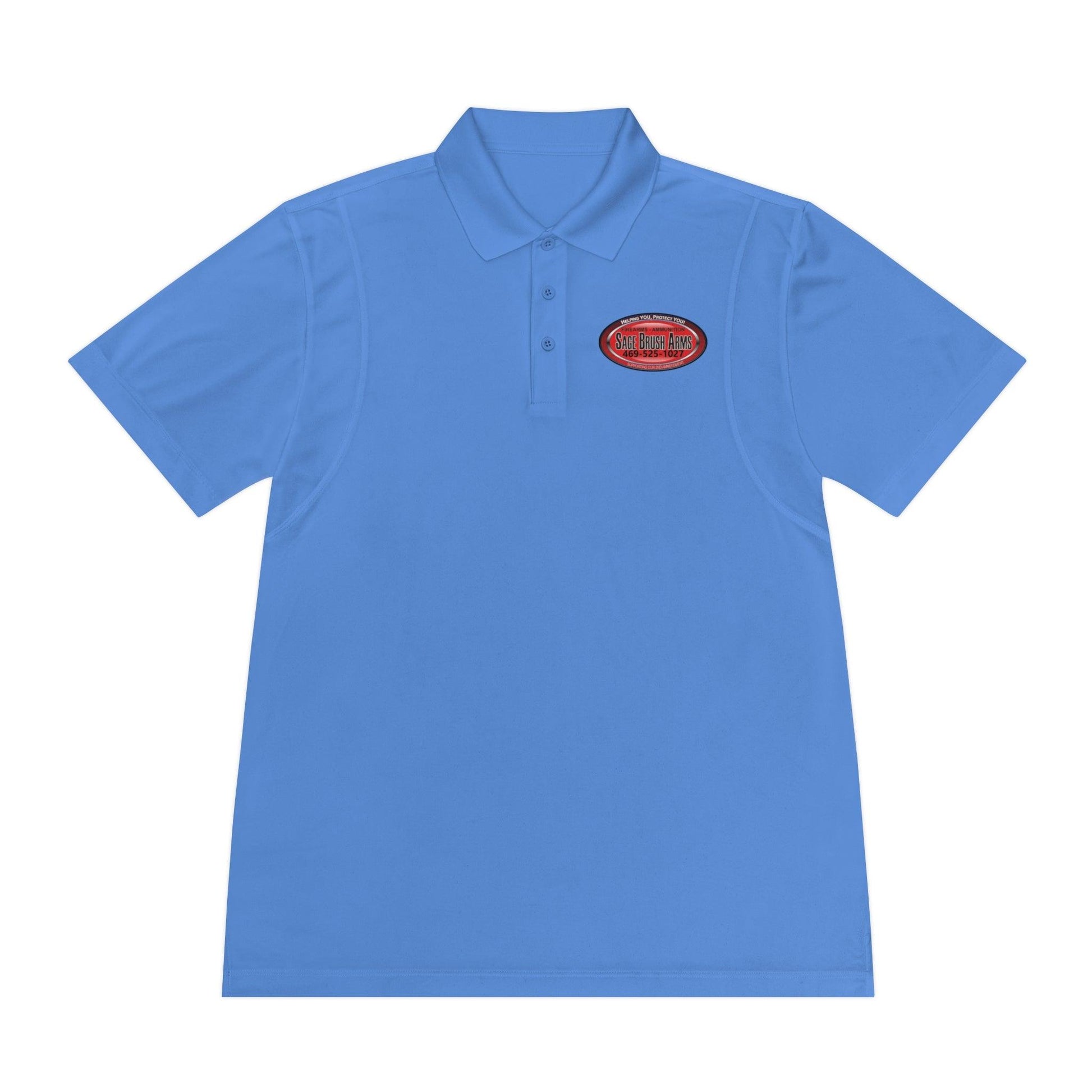 Sage Brush Arms Logo Men's Sport Polo Shirt - Miniaday Designs, LLC.