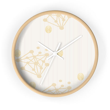 Gold Cryprto and Bitcon Wall Clock