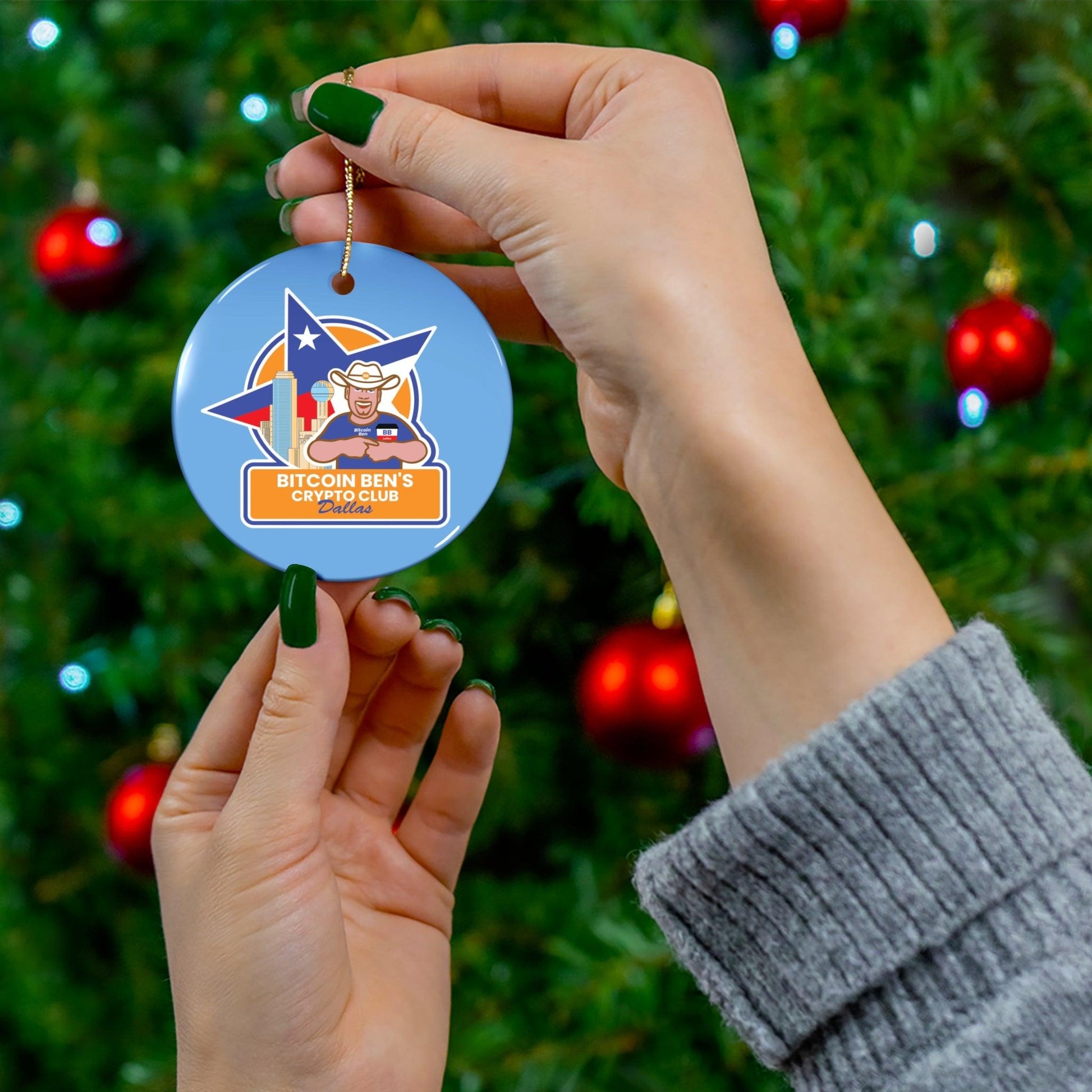 BBCC Dallas Ceramic Ornament (1 Ornament) - Miniaday Designs, LLC.