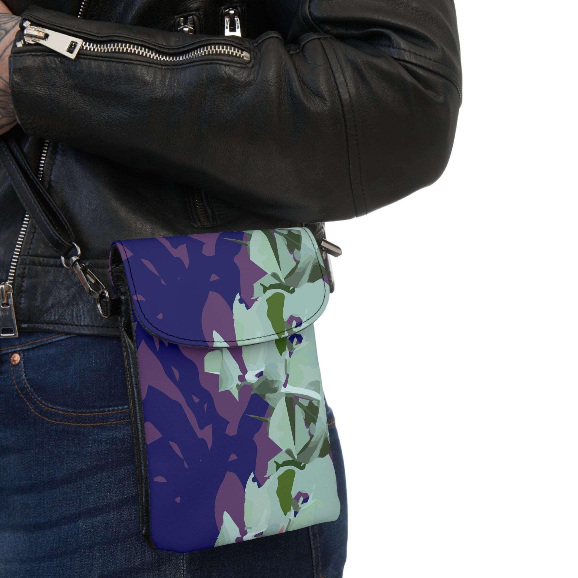 Floral Abstraction Harmony Collection by Miniaday Designs, LLC. Small Cell Phone Wallet - Miniaday Designs, LLC.