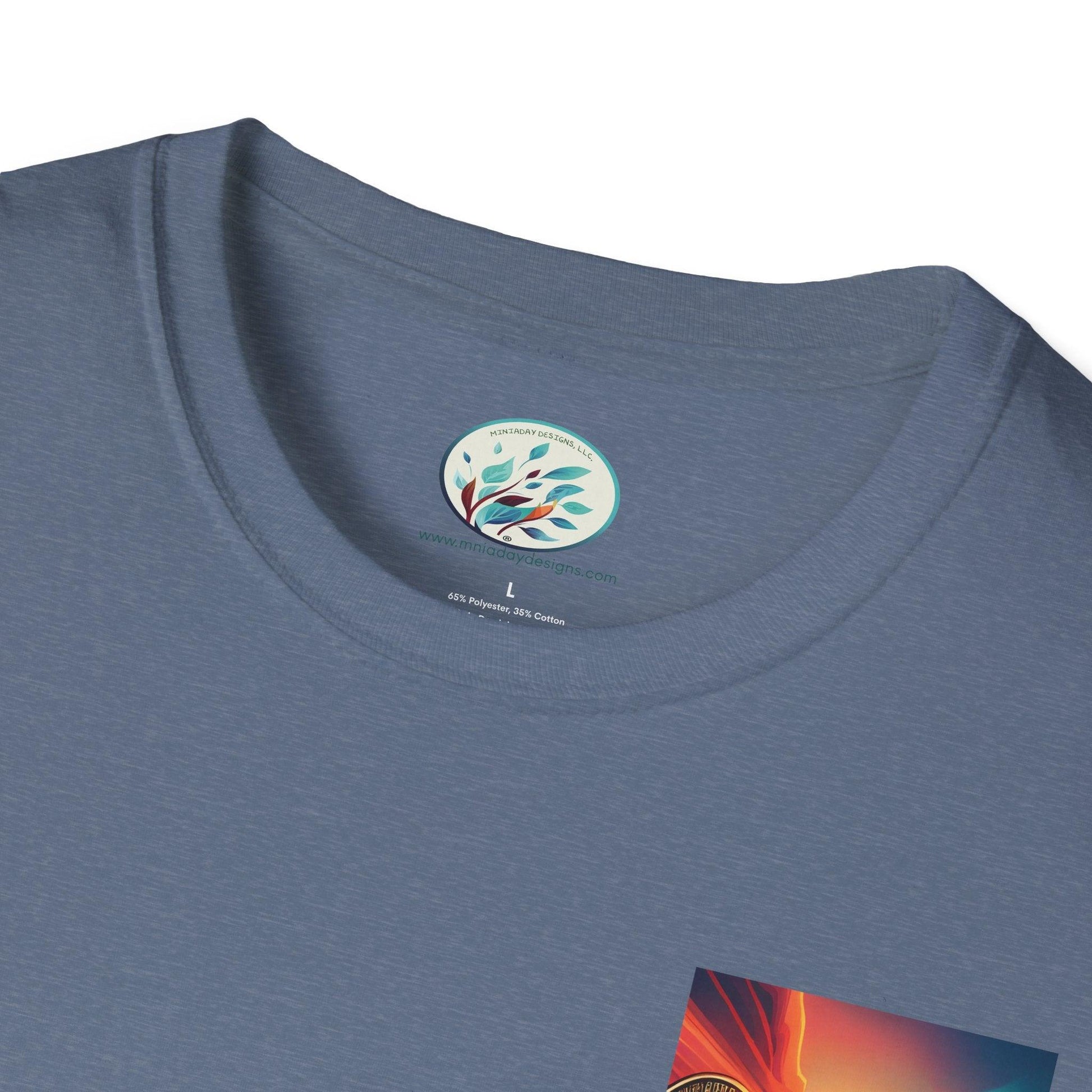 Ride the Wave Bitcoin Unisex Softstyle T-Shirt - Miniaday Designs, LLC.