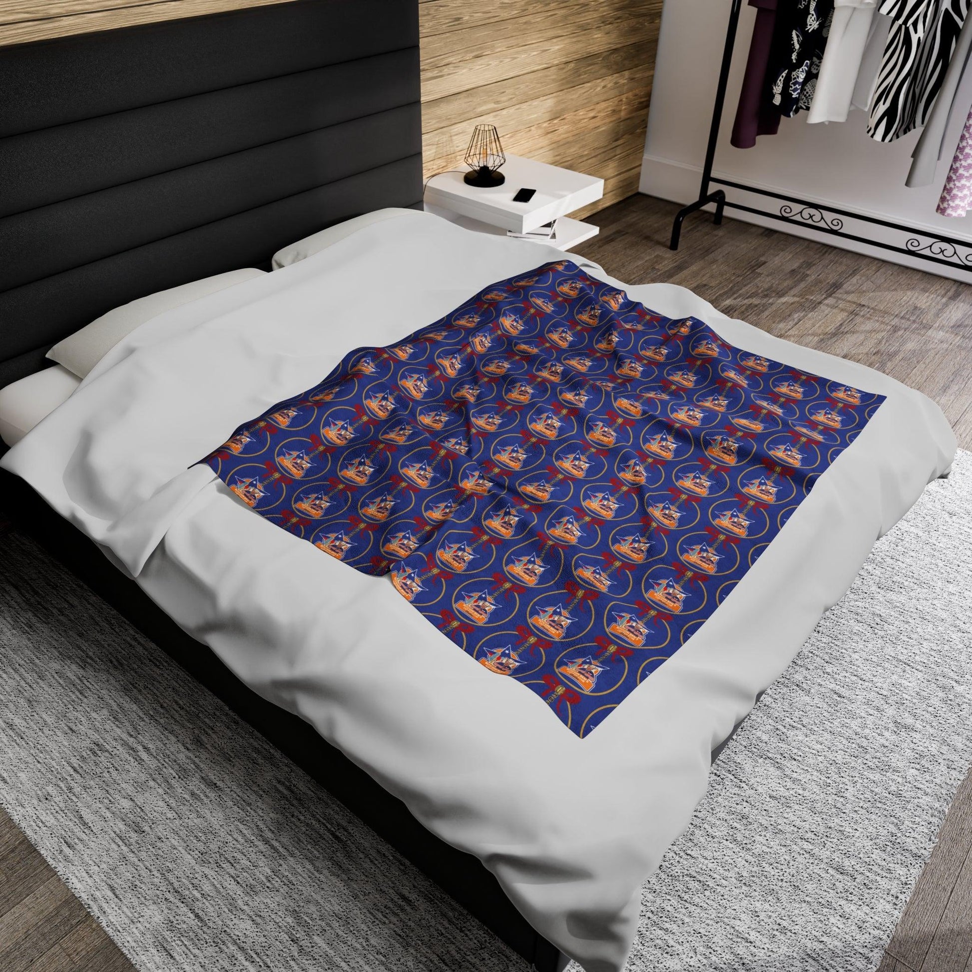 BBCC Dallas Christmas Velveteen Plush Blanket - Miniaday Designs, LLC.