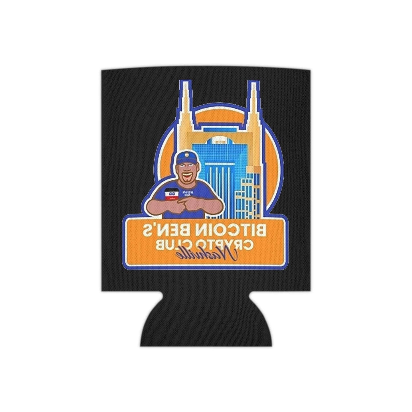 Bitcoin Ben Nashville Club Can Cooler - Miniaday Designs, LLC.