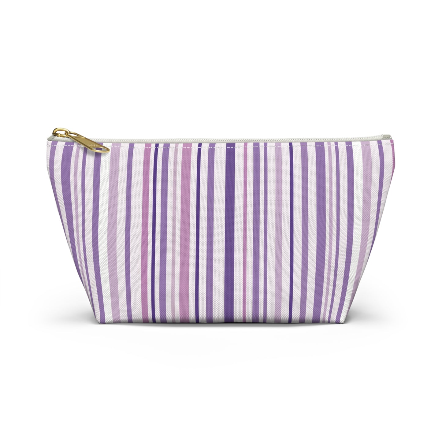 Pink and Purple Stripes Accessory Pouch w T-bottom