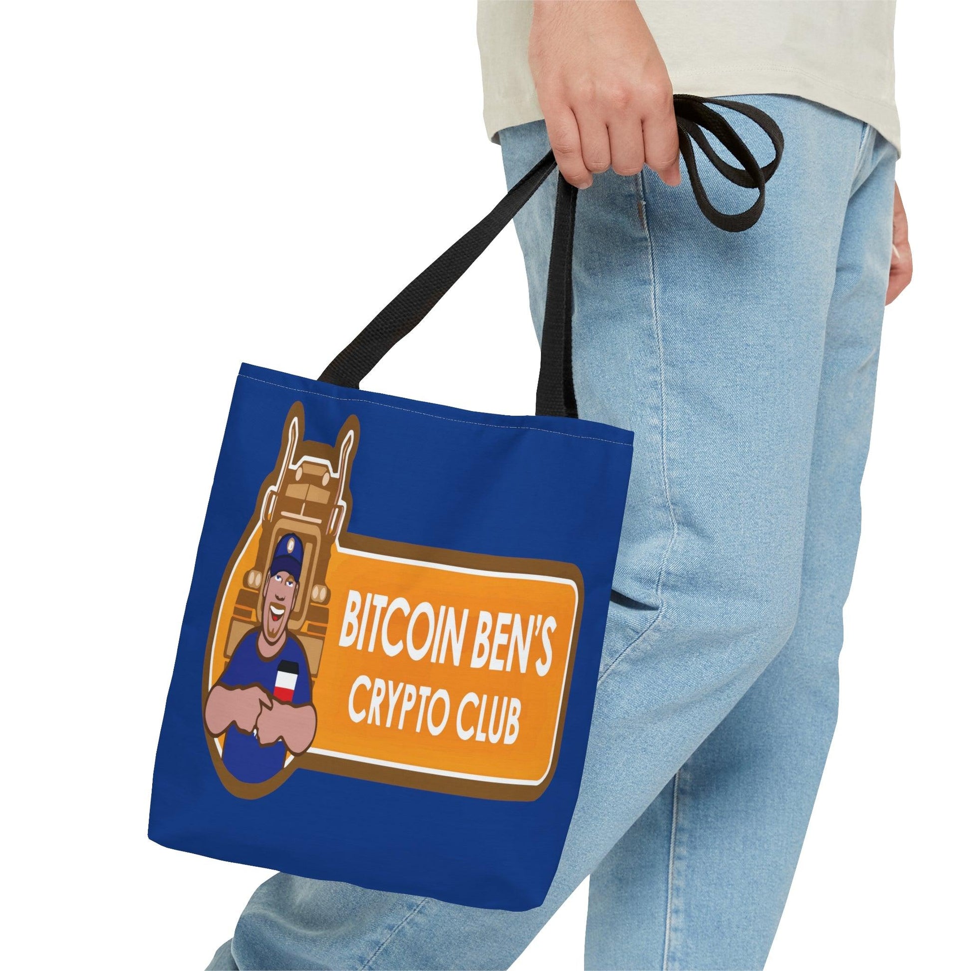 Miniaday Designs Bitcoin Ben BlueTote Bag - Miniaday Designs, LLC.