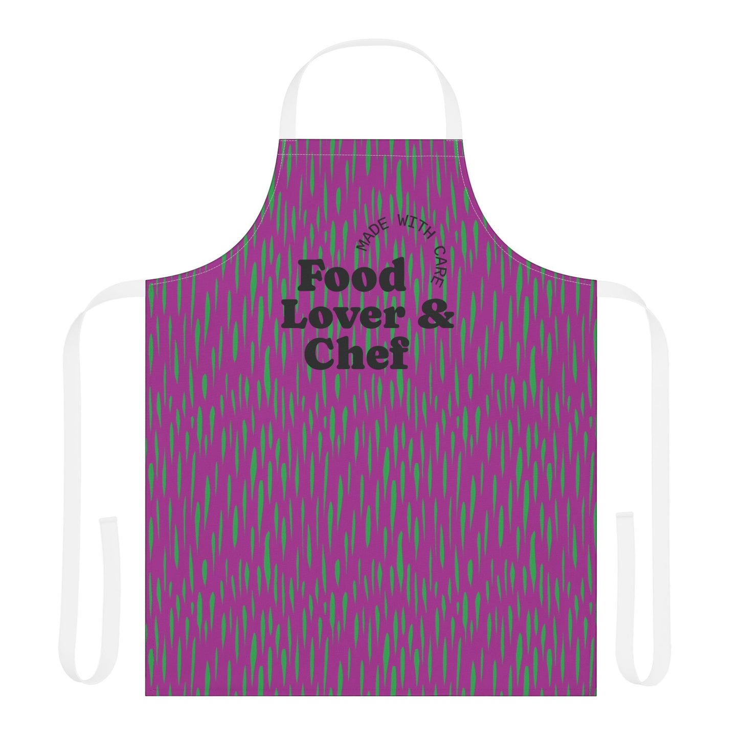Animal Print Hot Pink and Pickle Green  Food Lover Chef Apron, 5-Color Straps (AOP)