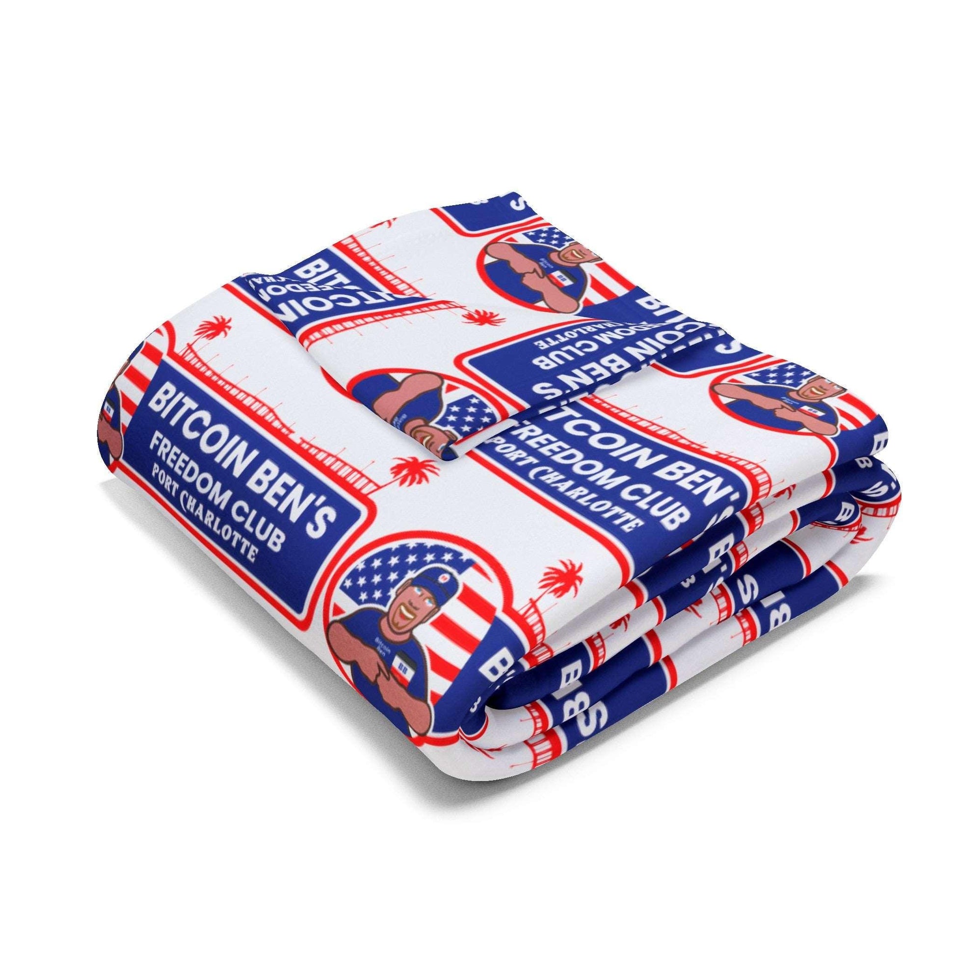 Bitcoin Ben Freedom Club Arctic Fleece Blanket - Miniaday Designs, LLC.