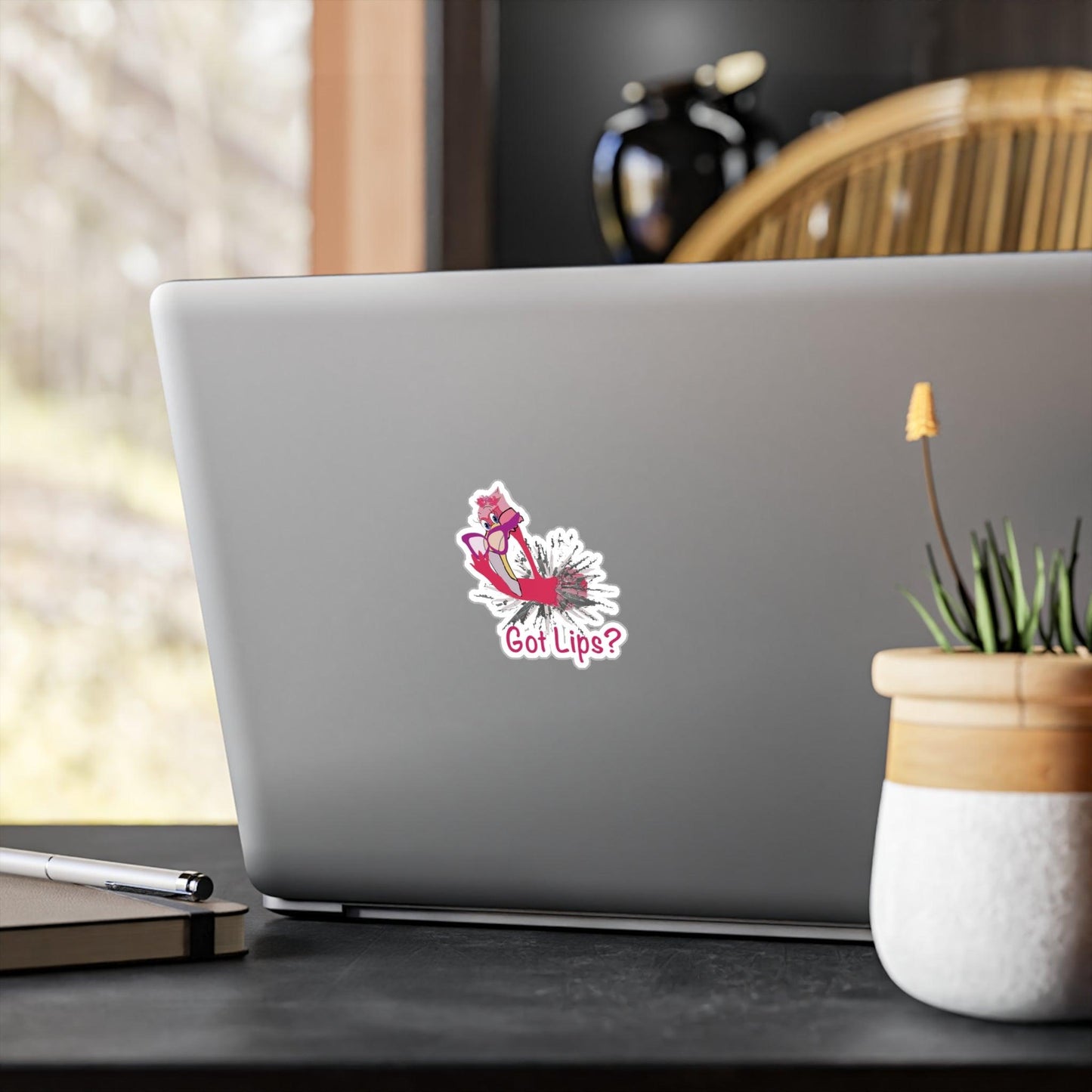 Flamingo Got Lips Kiss-Cut Vinyl Decals - Miniaday Designs, LLC.