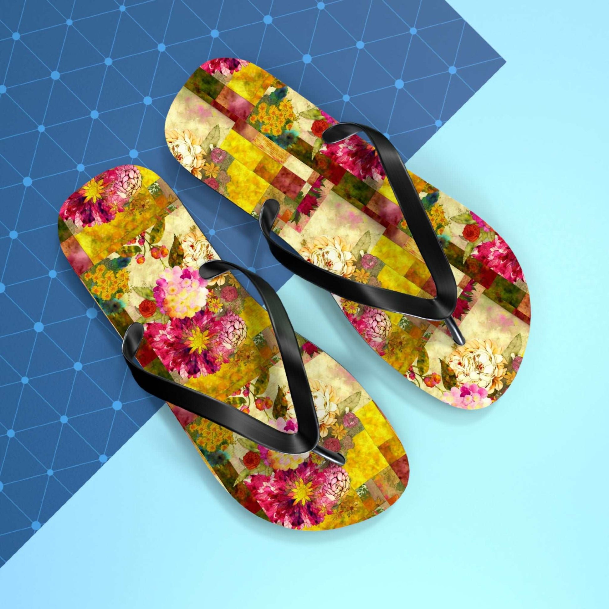 Cross-Processed Botanical Collection by Miniaday Designs, LLC. Flip Flops