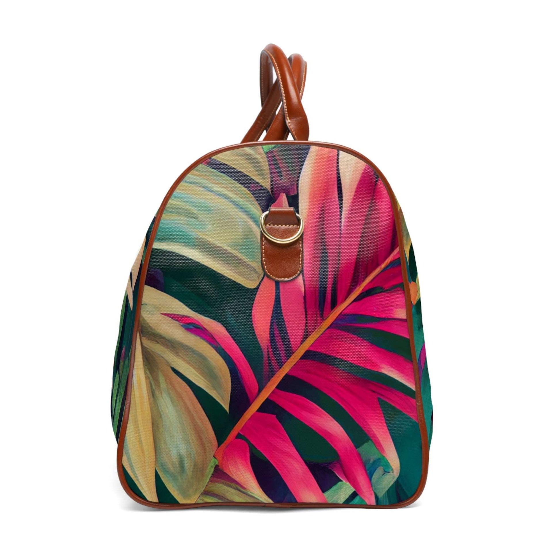 Enchanting Foliage: A Fusion of Realism and Exoticism in Brushwork by Miniaday Designs, LLC. Waterproof Travel Bag