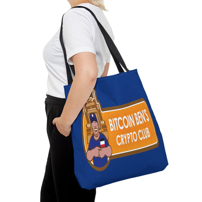 Miniaday Designs Bitcoin Ben BlueTote Bag - Miniaday Designs, LLC.