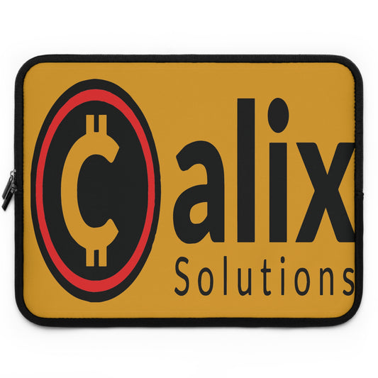 Miniaday Designs Calix Solutions Gold Laptop Sleeve