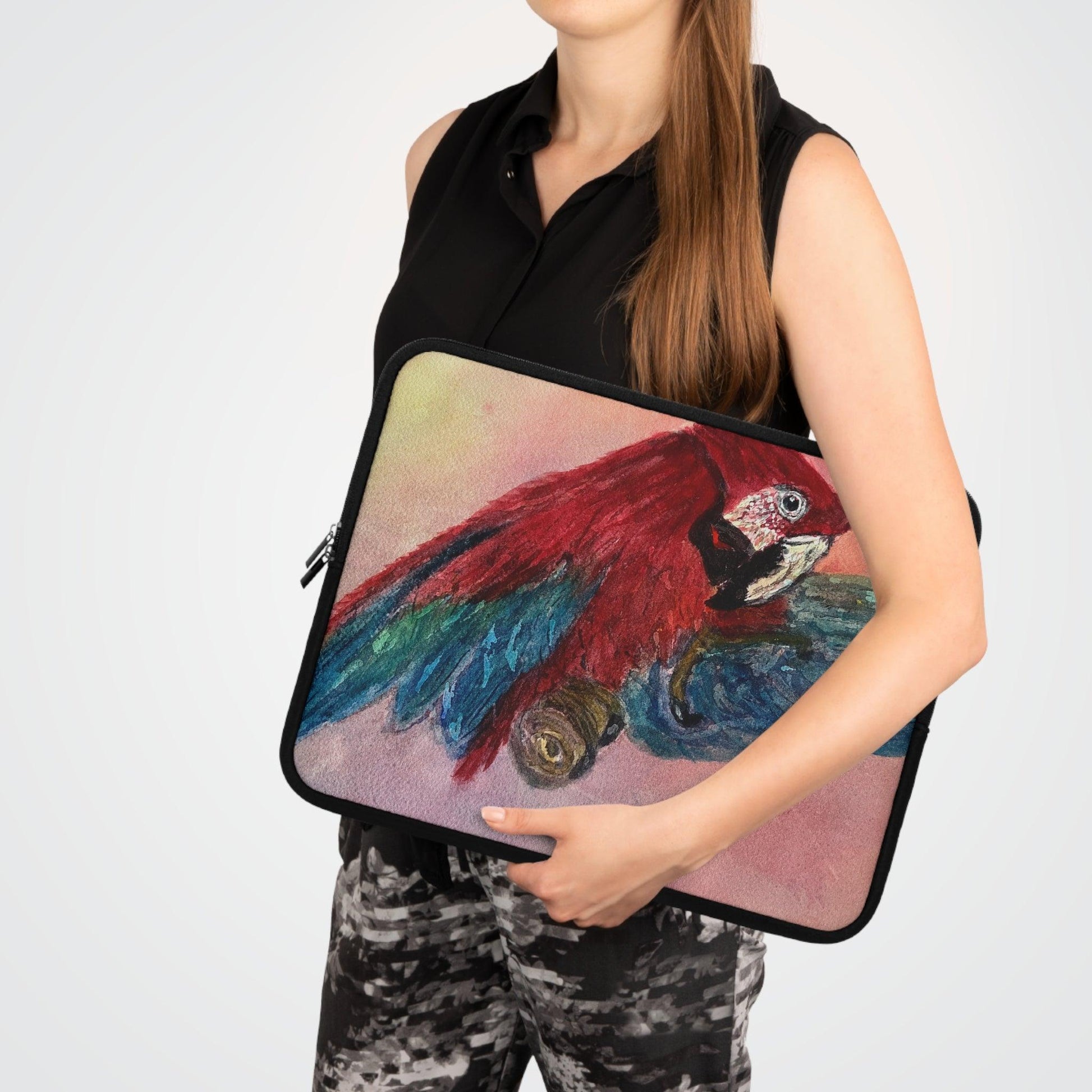 Miniaday Designs Parrot Laptop Sleeve Unisex Multicolor - Miniaday Designs, LLC.