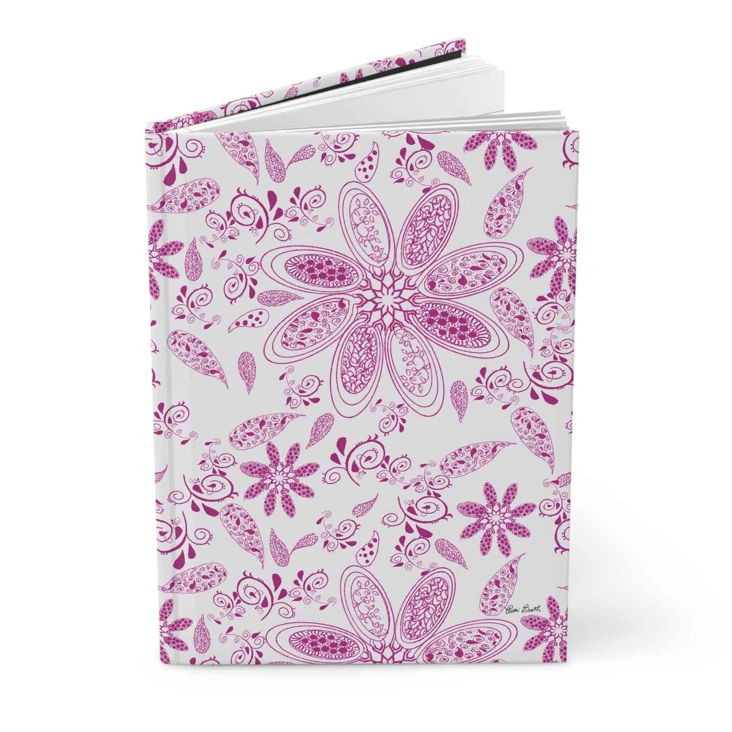 Magenta Paisley Hardcover Journal Matte