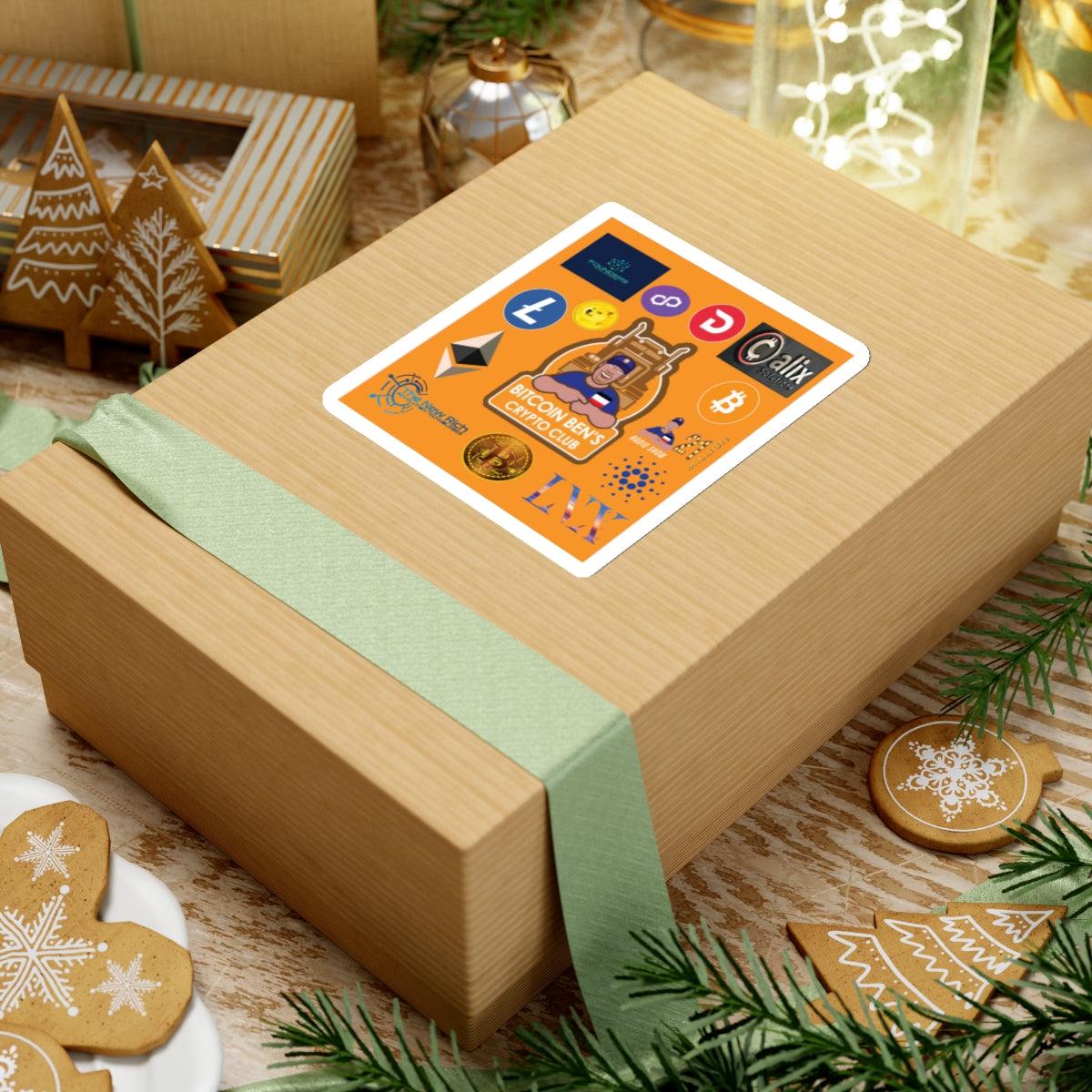 Bitcoin Ben and Cryptos Kiss-Cut Stickers - Miniaday Designs, LLC.