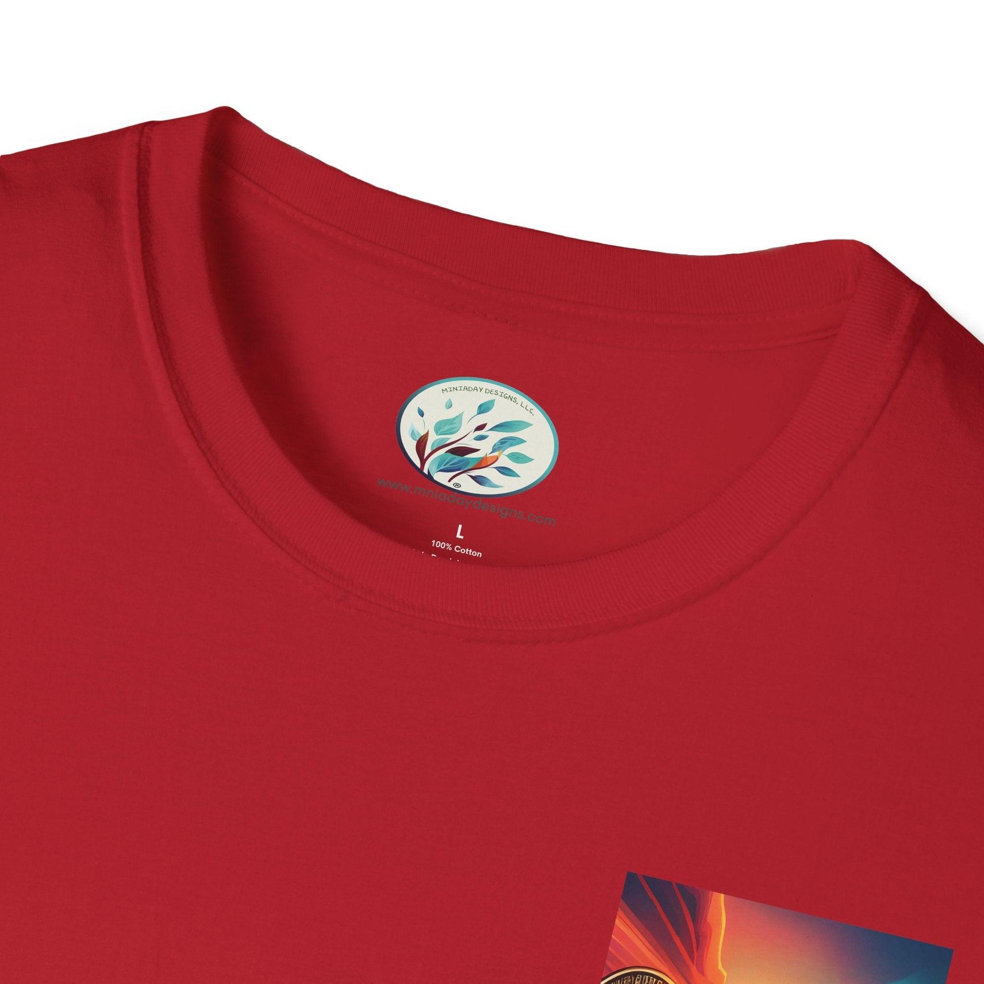 Ride the Wave Bitcoin Unisex Softstyle T-Shirt - Miniaday Designs, LLC.