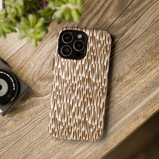 Retro Animal Print Brown Tough Cases
