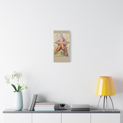 Hand Painted Watercolor Original Starfish Signed Matte Canvas, Stretched, 1.25"