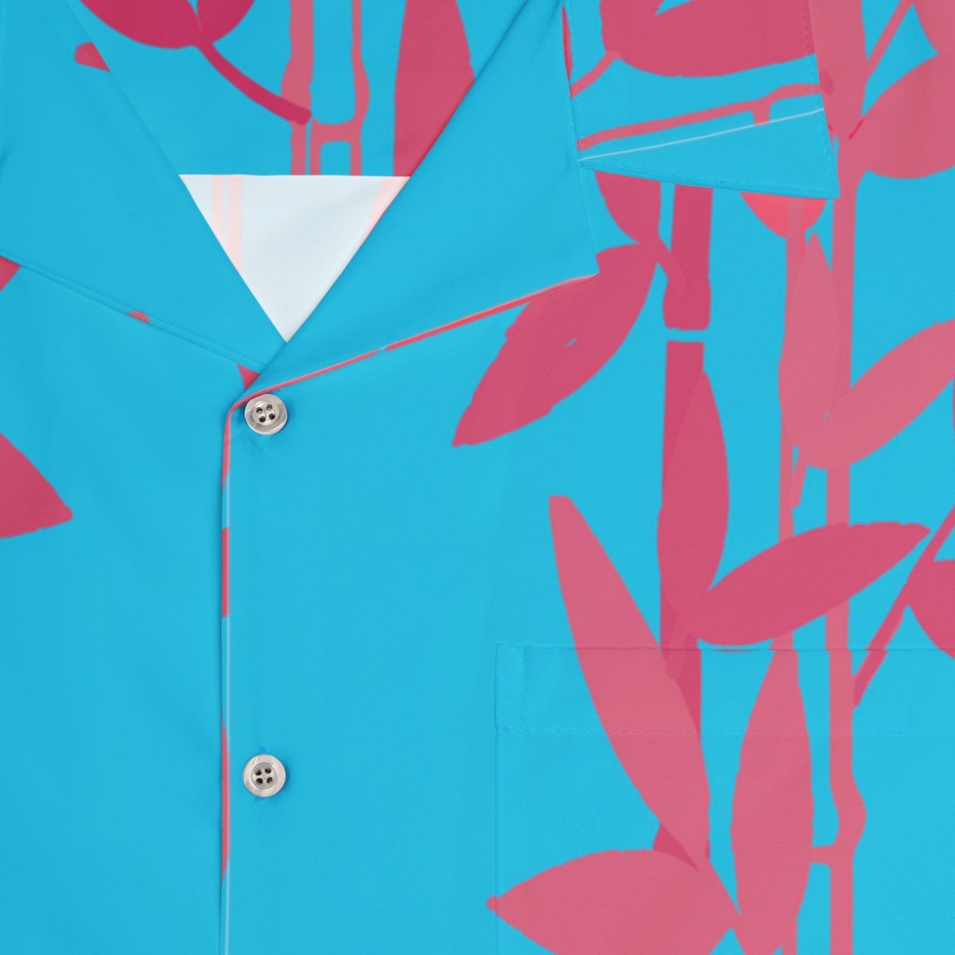 Miniaday Designs Teal Bamboo Men's Hawaiian Shirt - Miniaday Designs, LLC.