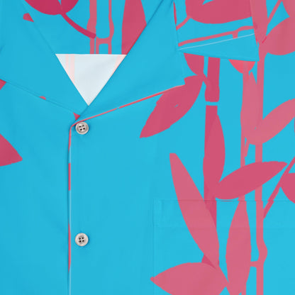 Miniaday Designs Teal Bamboo Men's Hawaiian Shirt - Miniaday Designs, LLC.