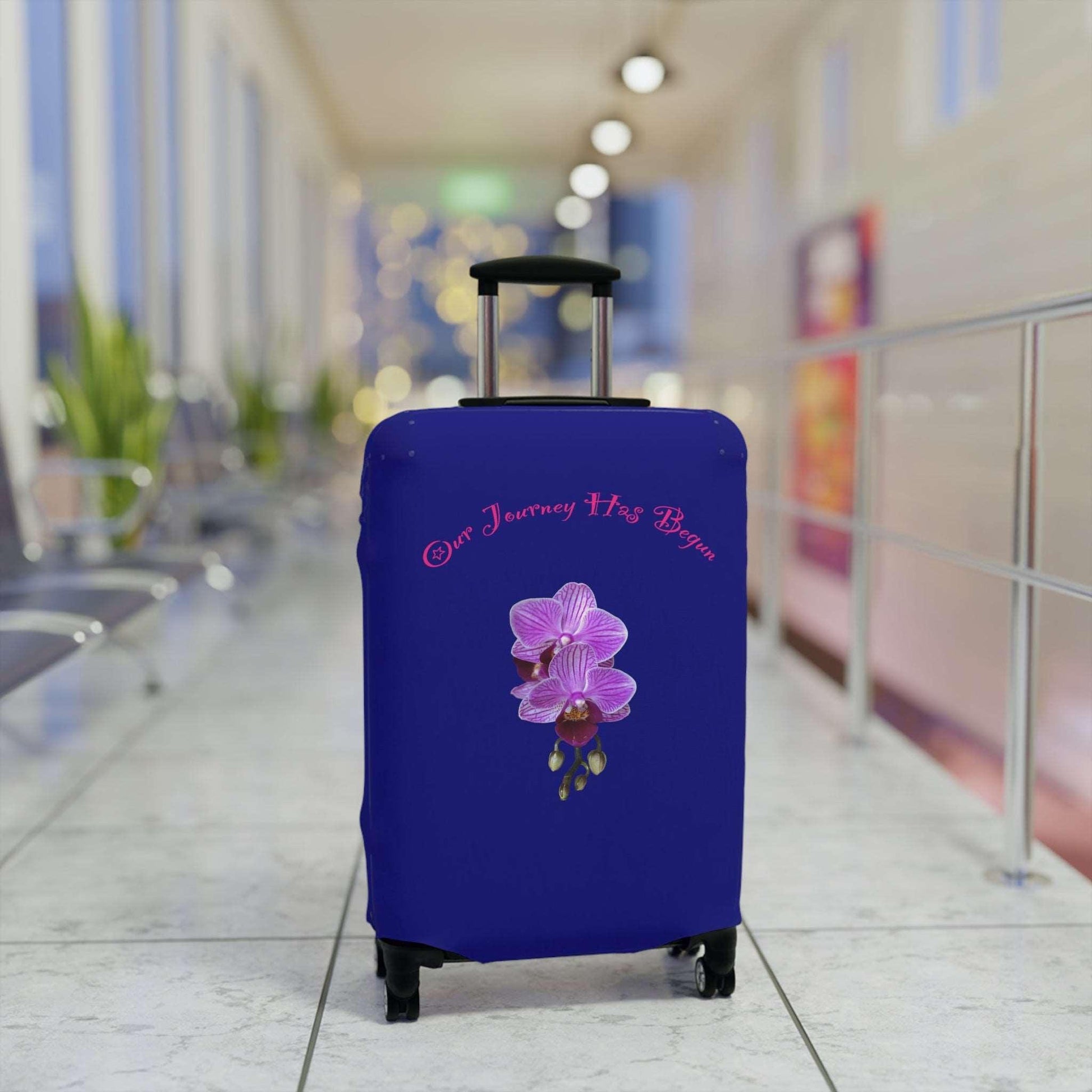 Lavender Voyage Collection by Miniaday Designs, LLC. Luggage Cover - Miniaday Designs, LLC.