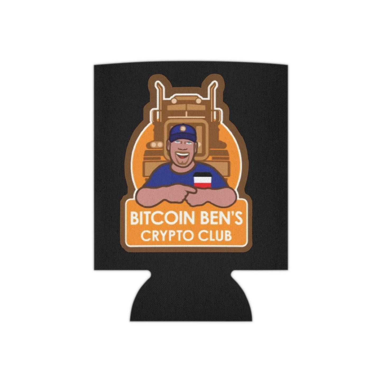 Bitcoin Ben Crypto Club Can Cooler - Miniaday Designs, LLC.