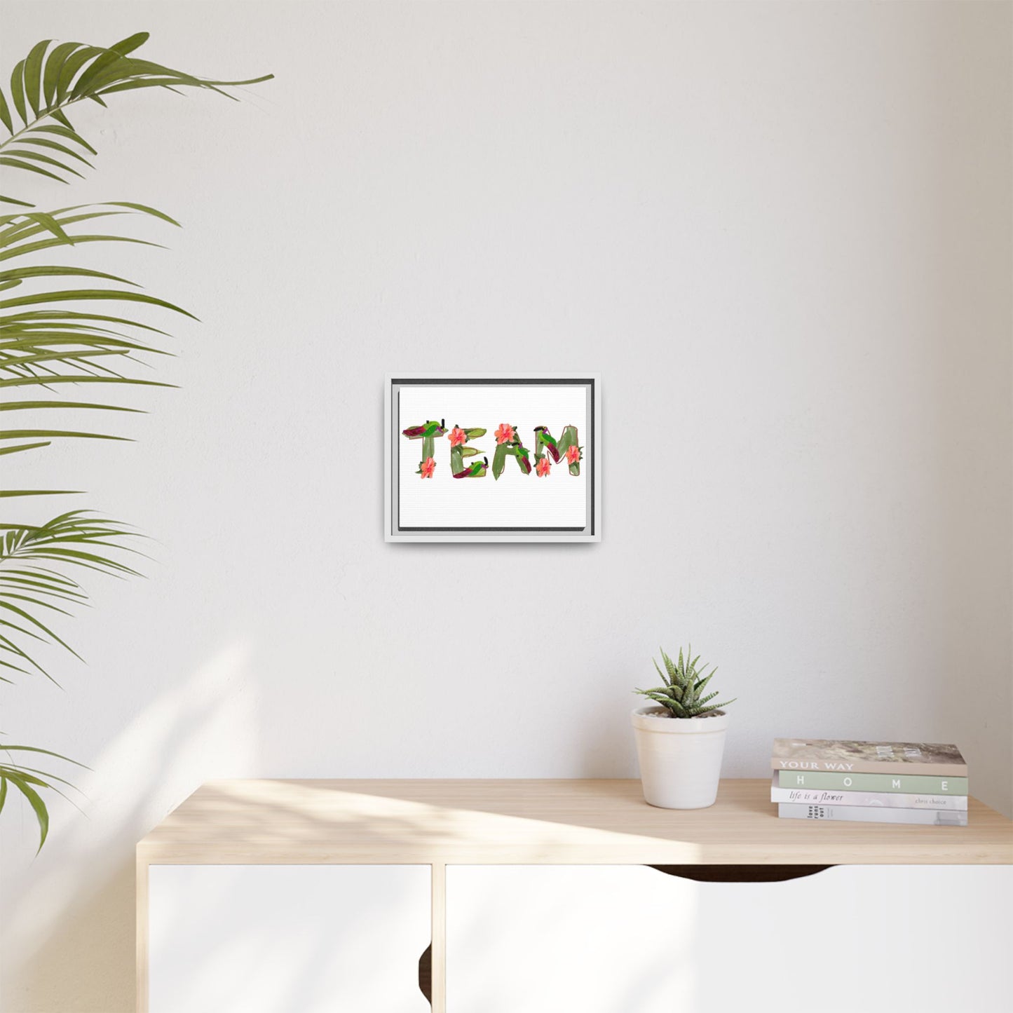 TEAM Toucan Alphabet Matte Canvas, Framed (Multi-color)