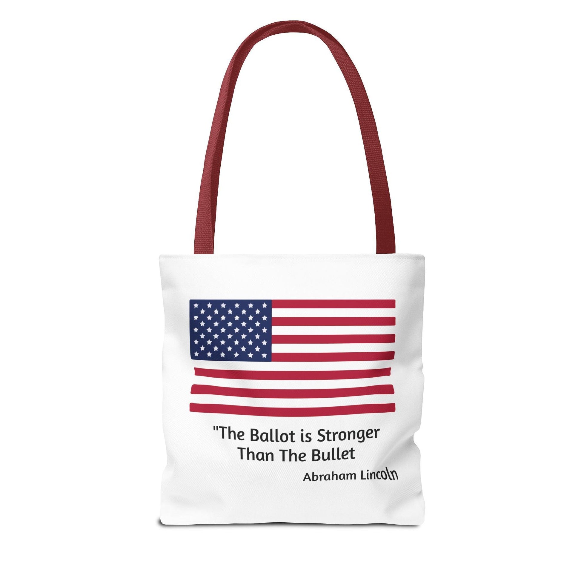 The Ballot is Stronger Than The Bullet Tote Bag (AOP) - Miniaday Designs, LLC.