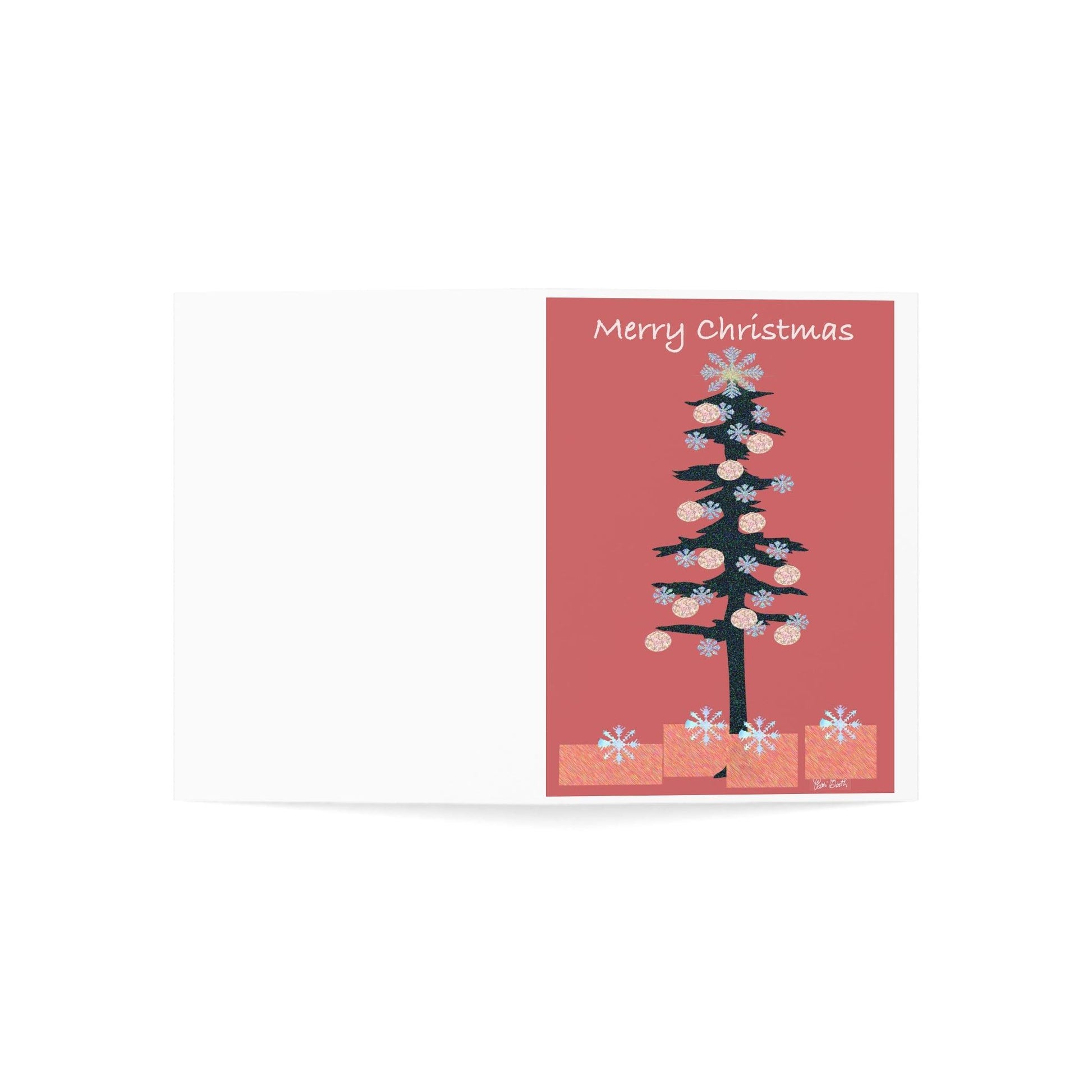 Merry Christmas with Packages Greeting Cards (1, 10, 30, and 50pcs) - Miniaday Designs, LLC.