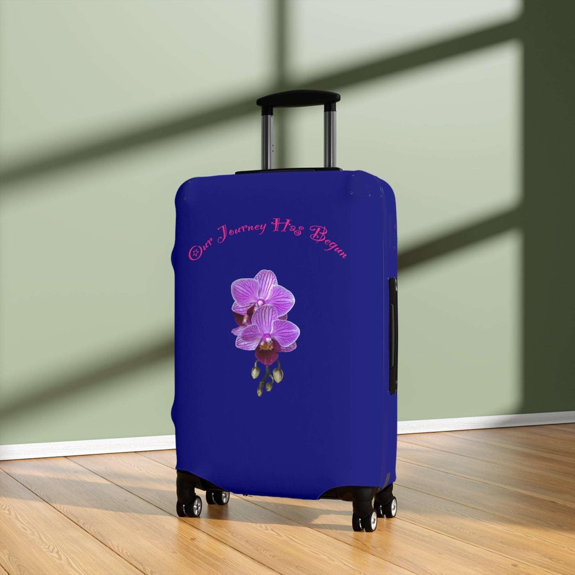 Lavender Voyage Collection by Miniaday Designs, LLC. Luggage Cover - Miniaday Designs, LLC.