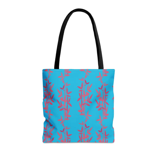 Miniaday Designs Teal Bamboo Tote Bag - Miniaday Designs, LLC.