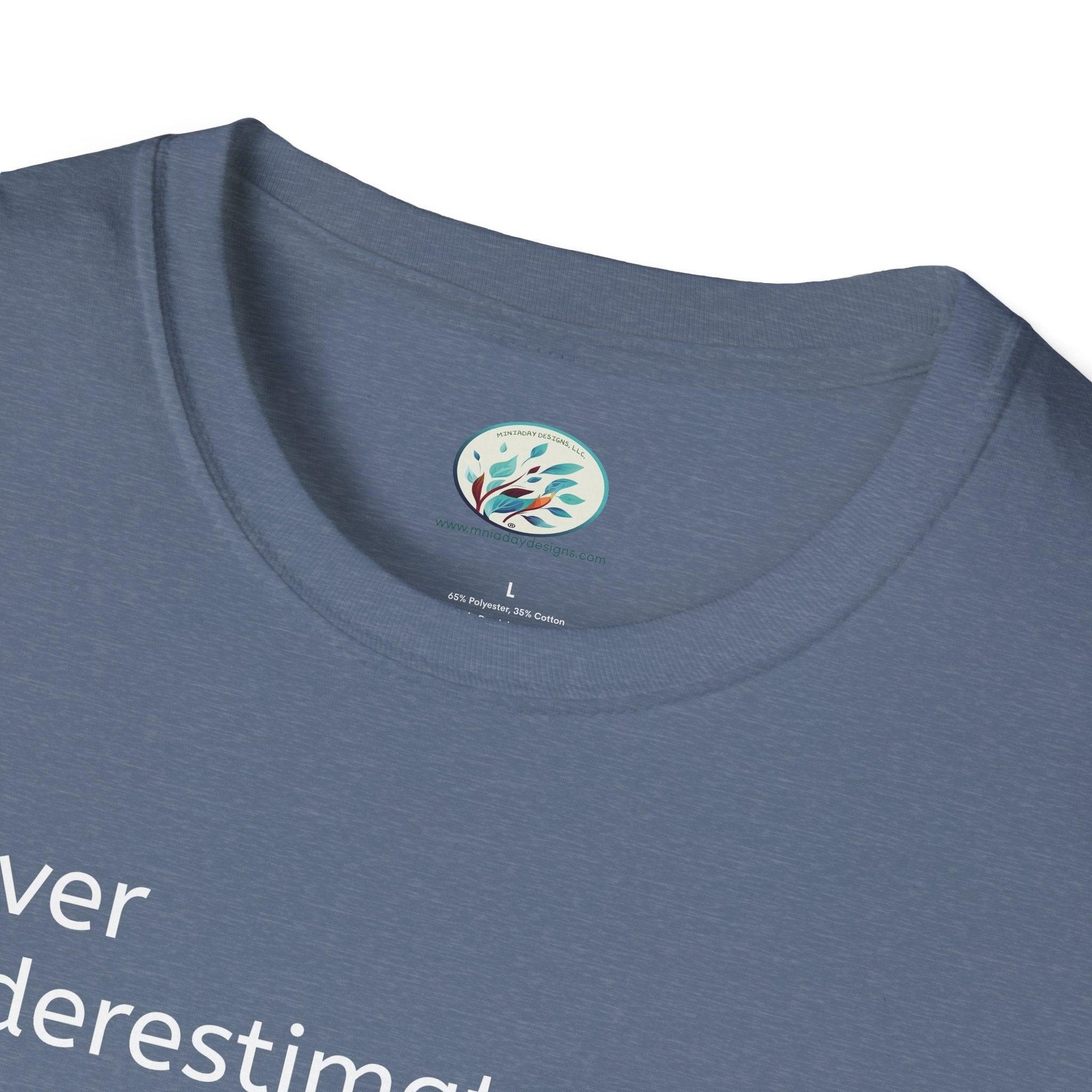 Never Understimate a Westie Unisex Softstyle T-Shirt - Miniaday Designs, LLC.