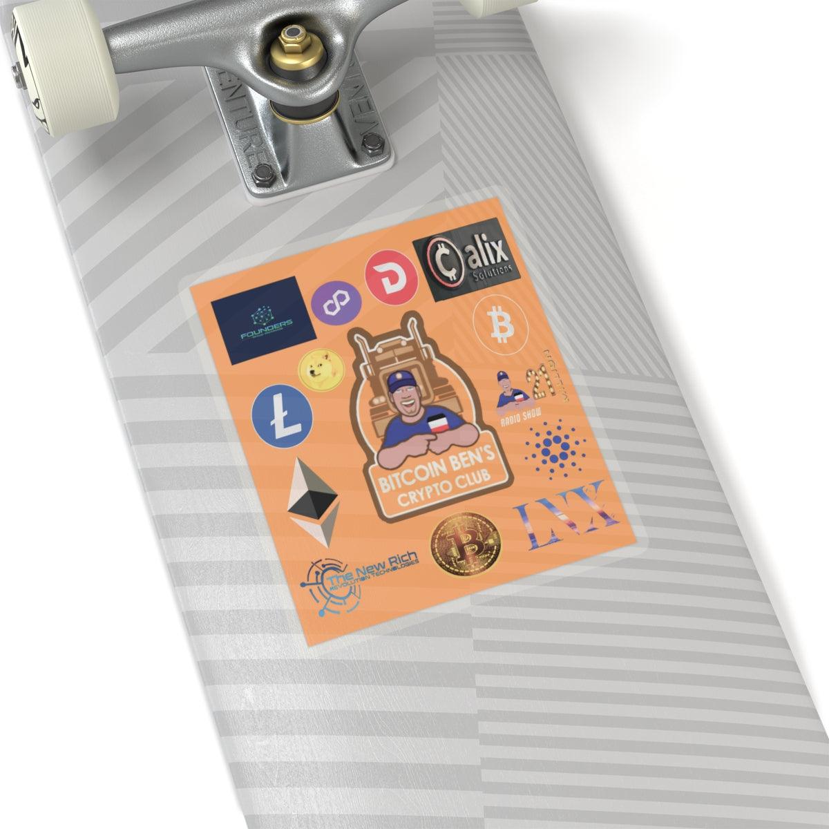 Bitcoin Ben and Cryptos Kiss-Cut Stickers - Miniaday Designs, LLC.