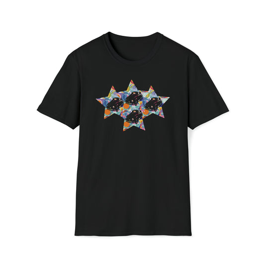 Miniaday Designs Stars and Cars Unisex Softstyle T-Shirt Multicolor