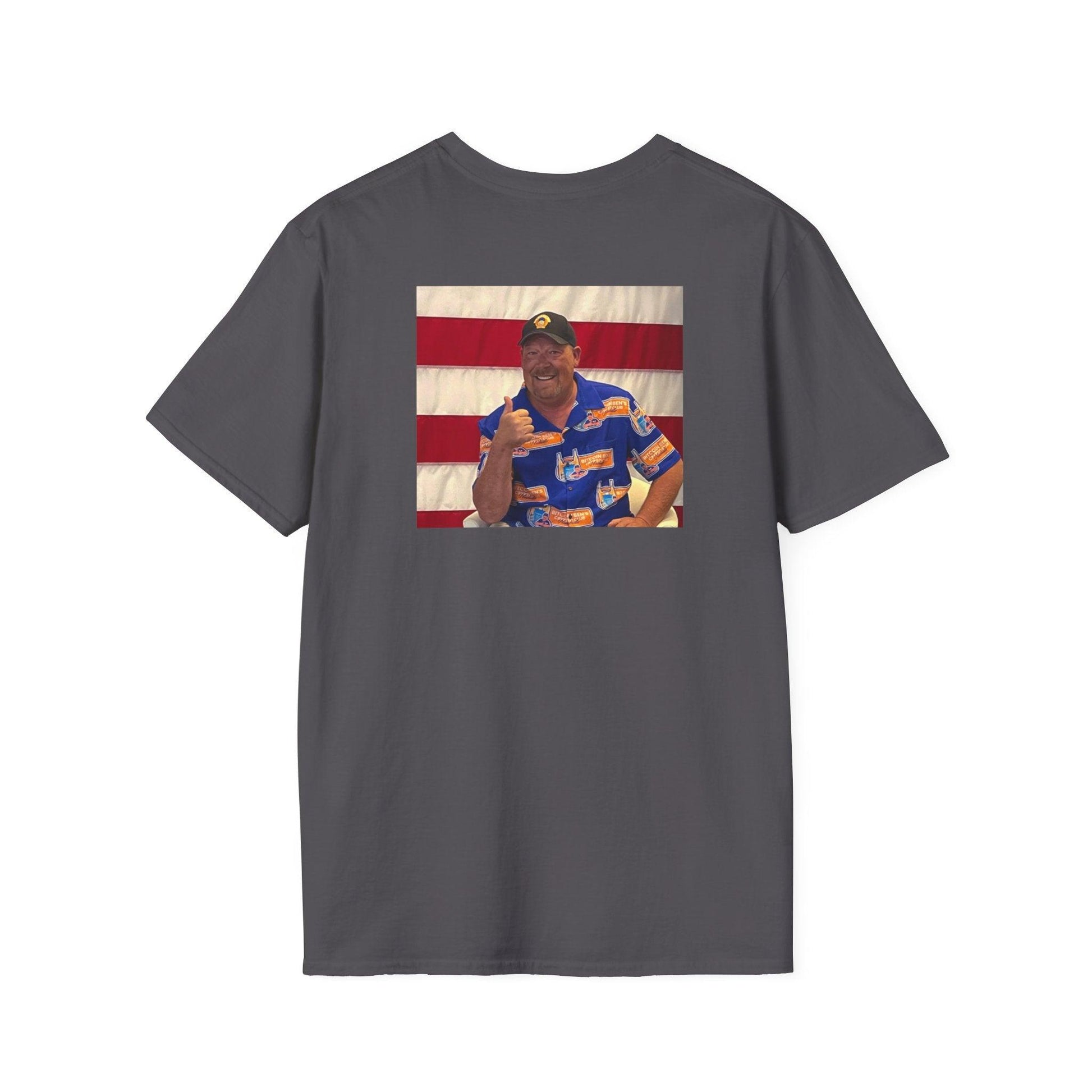 Bitcoin Ben Proof is an Illusion Unisex Softstyle T-Shirt - Miniaday Designs, LLC.