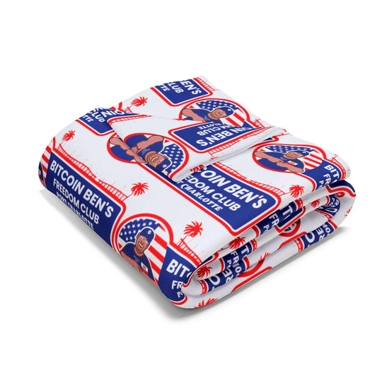 Bitcoin Ben Freedom Club Arctic Fleece Blanket - Miniaday Designs, LLC.