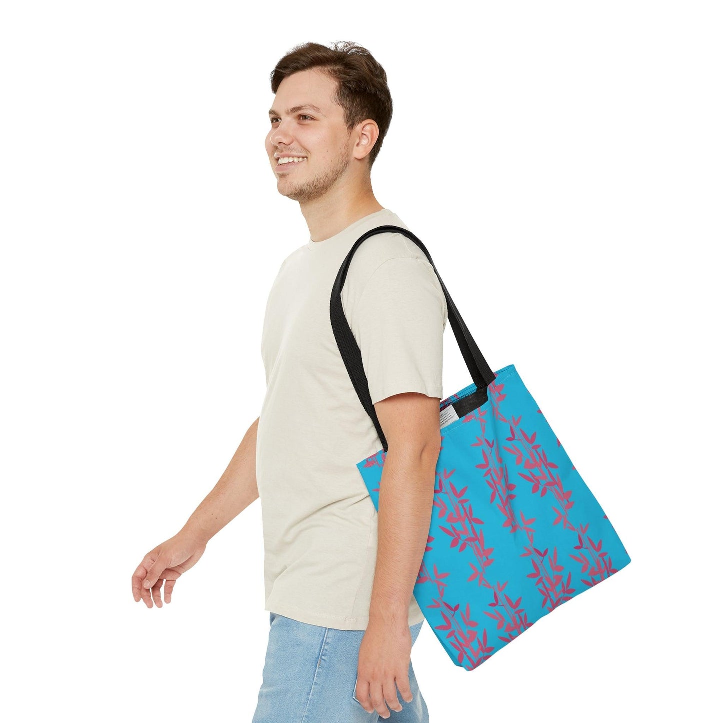 Miniaday Designs Teal Bamboo Tote Bag - Miniaday Designs, LLC.