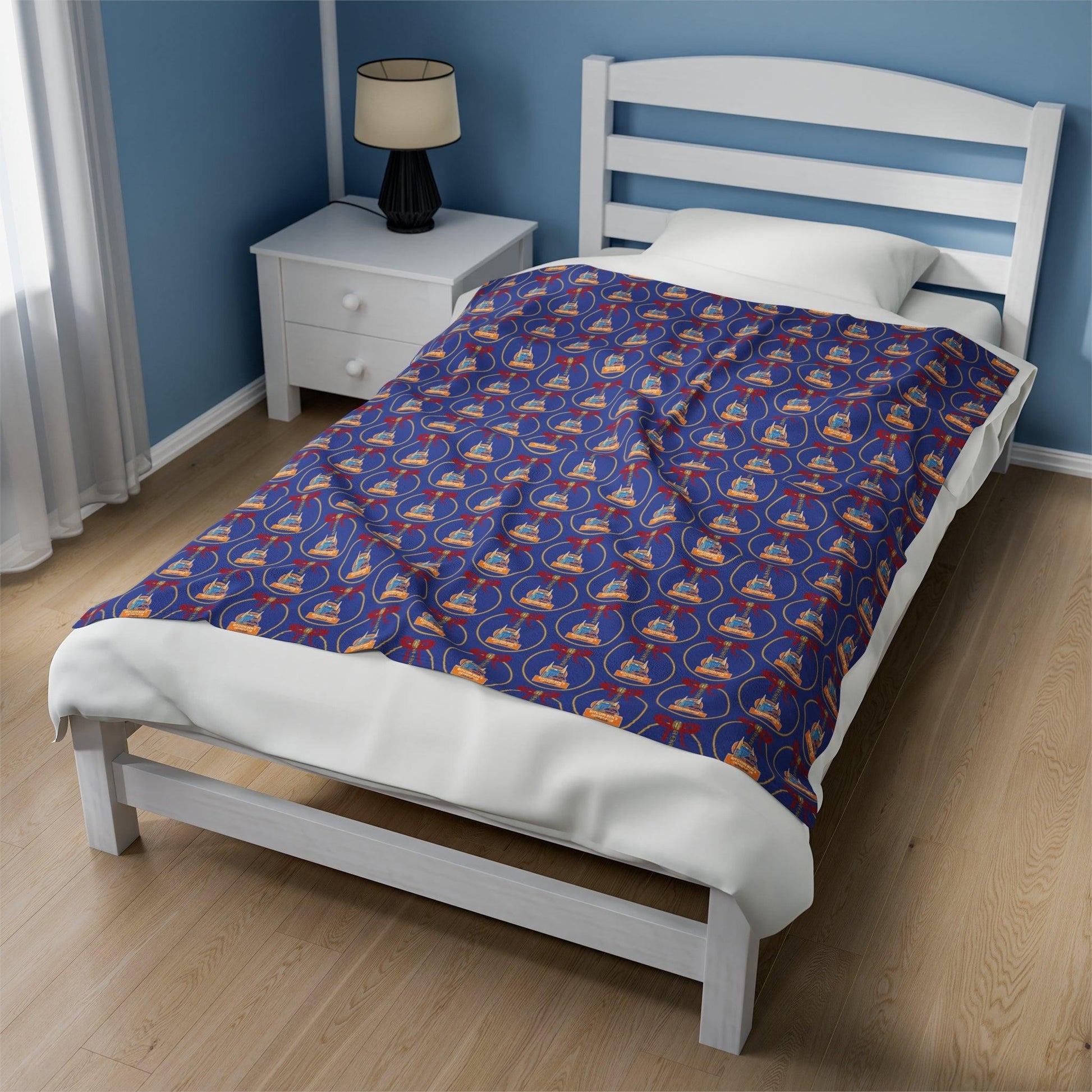 BBCC Nashville Christmas Velveteen Plush Blanket 3 Sizes - Miniaday Designs, LLC.