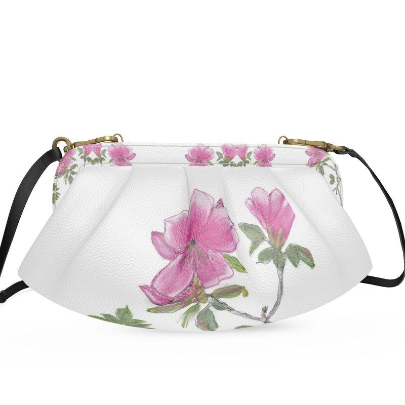 Sweet Azaleas Pleated Evening Bag - Miniaday Designs, LLC.