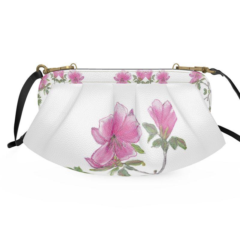 Sweet Azaleas Pleated Evening Bag - Miniaday Designs, LLC.