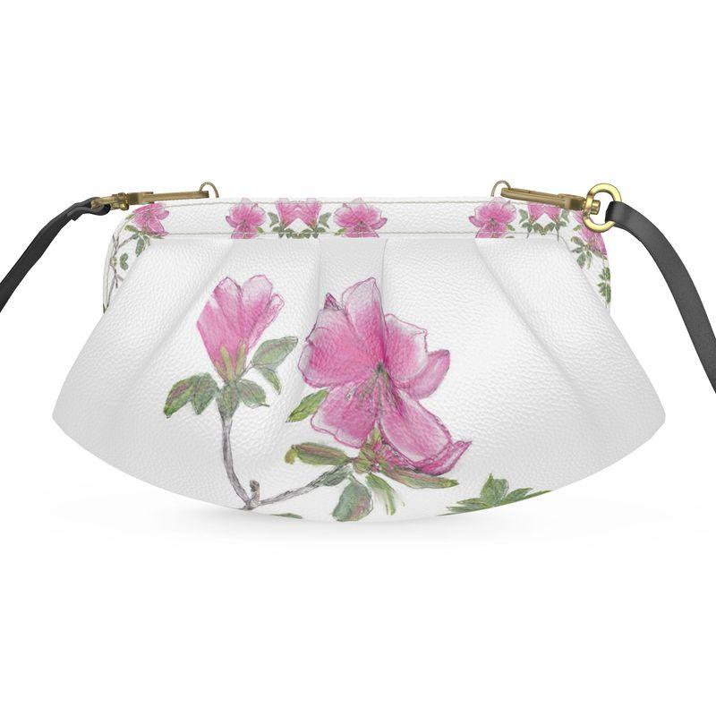 Sweet Azaleas Pleated Evening Bag - Miniaday Designs, LLC.