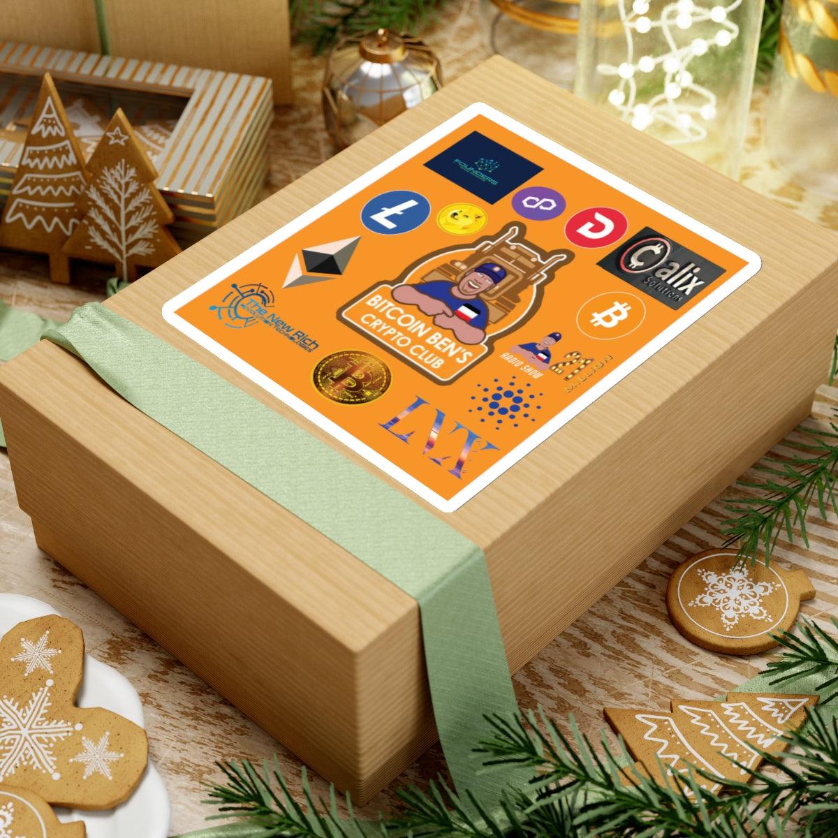 Bitcoin Ben and Cryptos Kiss-Cut Stickers - Miniaday Designs, LLC.